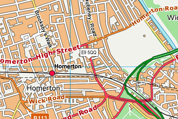 E9 5QQ map - OS VectorMap District (Ordnance Survey)