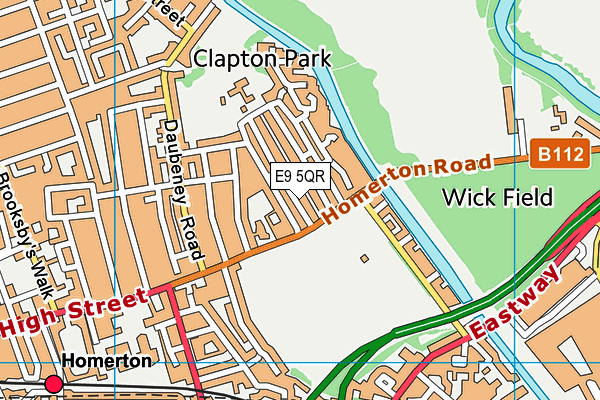 E9 5QR map - OS VectorMap District (Ordnance Survey)