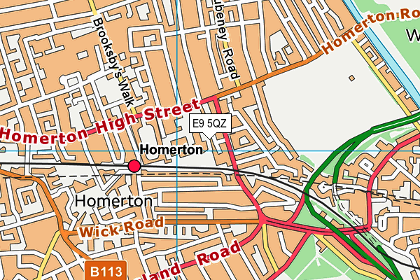 E9 5QZ map - OS VectorMap District (Ordnance Survey)