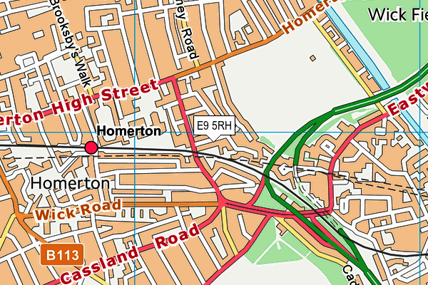 E9 5RH map - OS VectorMap District (Ordnance Survey)