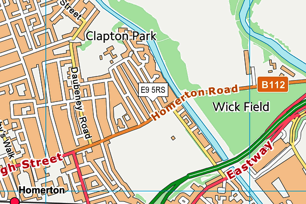 E9 5RS map - OS VectorMap District (Ordnance Survey)