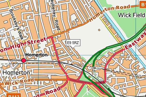 E9 5RZ map - OS VectorMap District (Ordnance Survey)