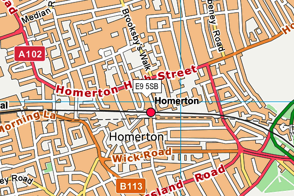 E9 5SB map - OS VectorMap District (Ordnance Survey)