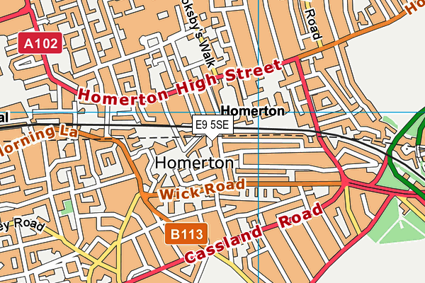 E9 5SE map - OS VectorMap District (Ordnance Survey)