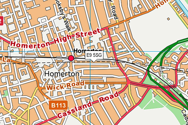 E9 5SG map - OS VectorMap District (Ordnance Survey)