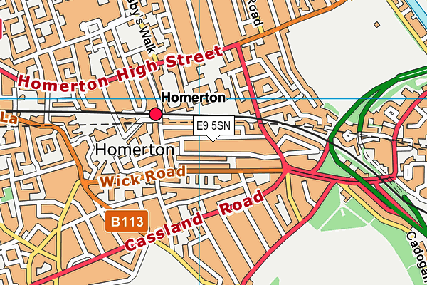 E9 5SN map - OS VectorMap District (Ordnance Survey)