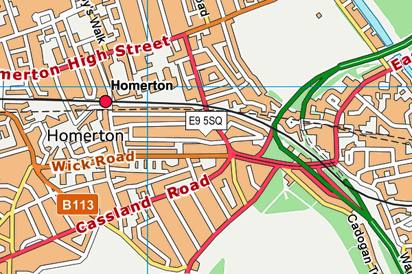 E9 5SQ map - OS VectorMap District (Ordnance Survey)