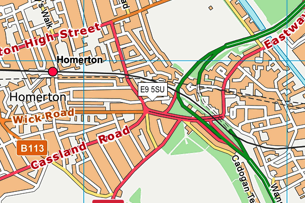 E9 5SU map - OS VectorMap District (Ordnance Survey)