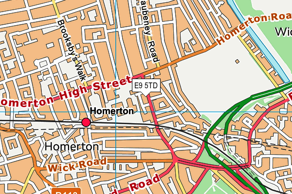 E9 5TD map - OS VectorMap District (Ordnance Survey)