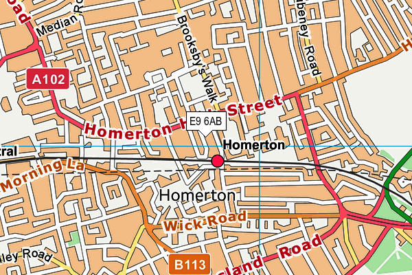 E9 6AB map - OS VectorMap District (Ordnance Survey)