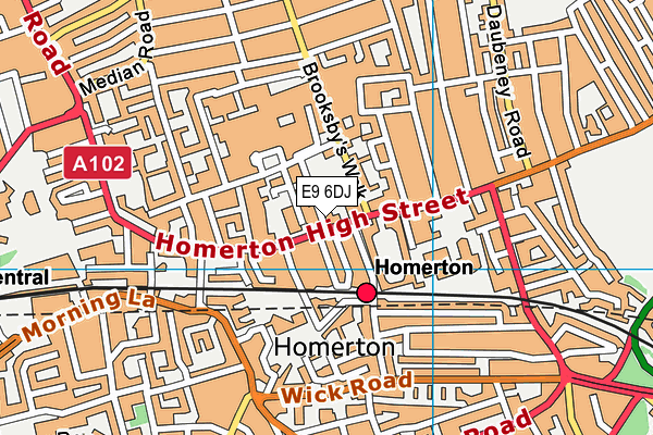 E9 6DJ map - OS VectorMap District (Ordnance Survey)