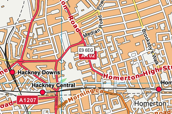 E9 6EG map - OS VectorMap District (Ordnance Survey)