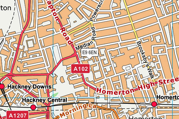 E9 6EN map - OS VectorMap District (Ordnance Survey)