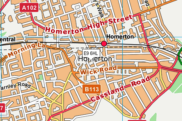 E9 6HL map - OS VectorMap District (Ordnance Survey)