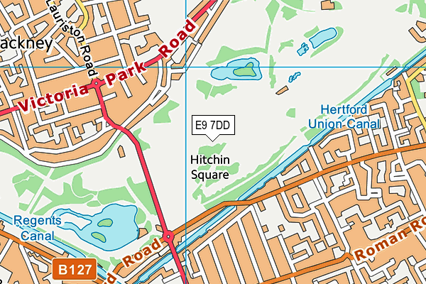 E9 7DD map - OS VectorMap District (Ordnance Survey)