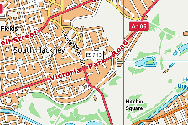 Mossbourne Victoria Park Academy map (E9 7HD) - OS VectorMap District (Ordnance Survey)