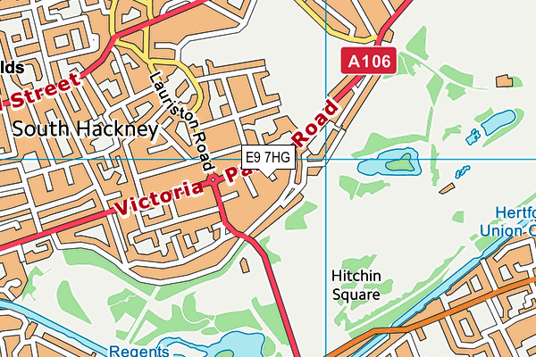 E9 7HG map - OS VectorMap District (Ordnance Survey)