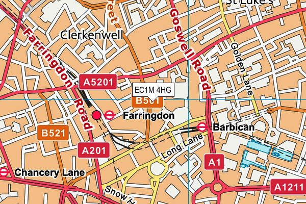 EC1M 4HG map - OS VectorMap District (Ordnance Survey)