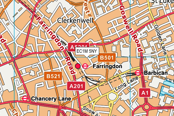 EC1M 5NY map - OS VectorMap District (Ordnance Survey)