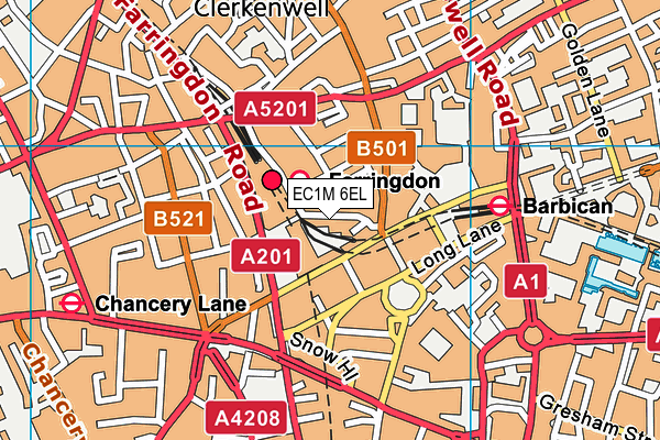 EC1M 6EL map - OS VectorMap District (Ordnance Survey)