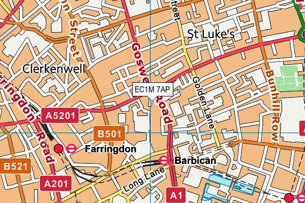 EC1M 7AP map - OS VectorMap District (Ordnance Survey)