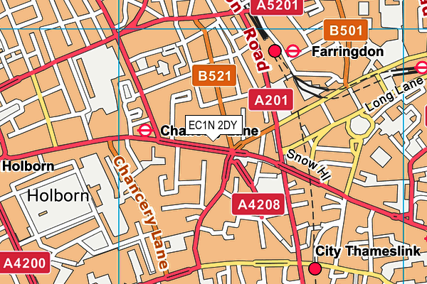 EC1N 2DY map - OS VectorMap District (Ordnance Survey)