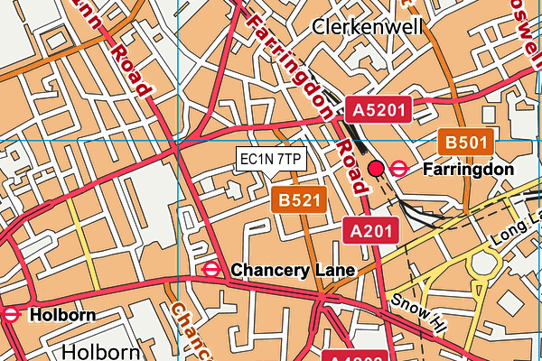 EC1N 7TP map - OS VectorMap District (Ordnance Survey)