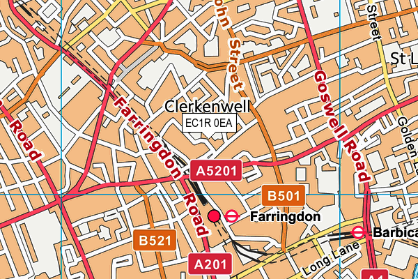 The Crypt On The Green map (EC1R 0EA) - OS VectorMap District (Ordnance Survey)