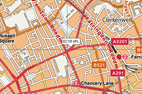 EC1R 4PL map - OS VectorMap District (Ordnance Survey)