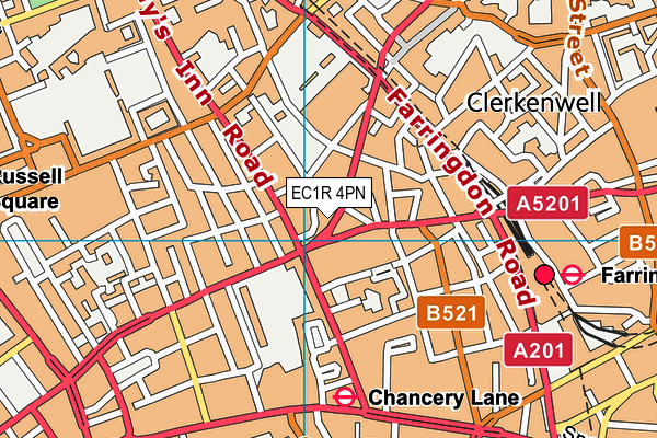 EC1R 4PN map - OS VectorMap District (Ordnance Survey)