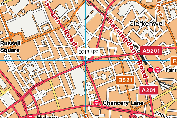 EC1R 4PP map - OS VectorMap District (Ordnance Survey)