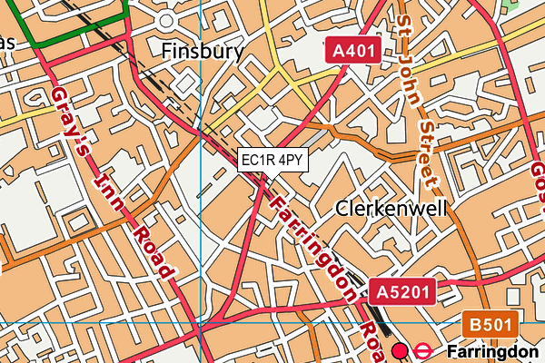 EC1R 4PY map - OS VectorMap District (Ordnance Survey)