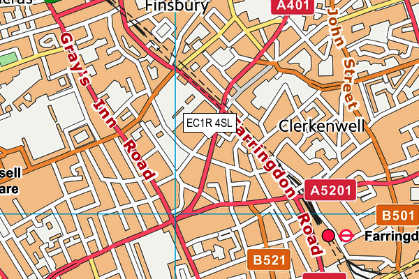 EC1R 4SL map - OS VectorMap District (Ordnance Survey)