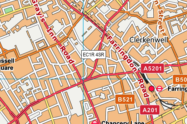 EC1R 4SR map - OS VectorMap District (Ordnance Survey)