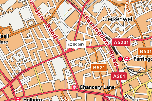 EC1R 5BY map - OS VectorMap District (Ordnance Survey)