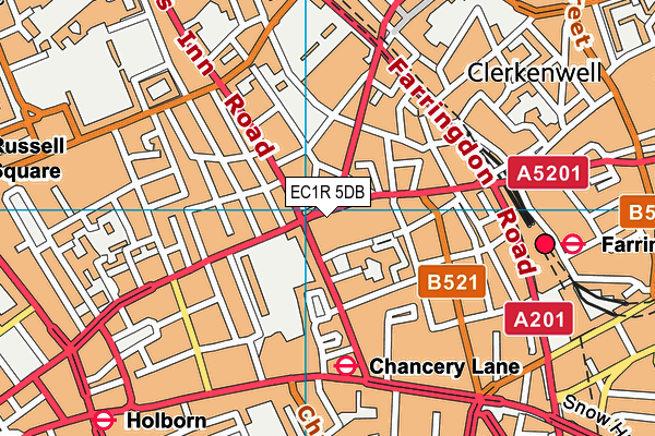 EC1R 5DB map - OS VectorMap District (Ordnance Survey)