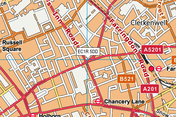 EC1R 5DD map - OS VectorMap District (Ordnance Survey)