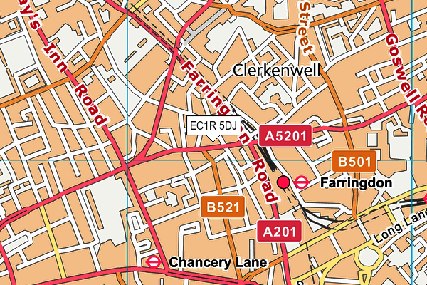 EC1R 5DJ map - OS VectorMap District (Ordnance Survey)