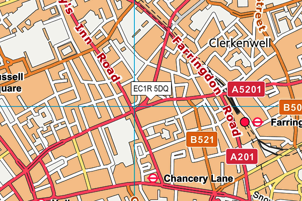 EC1R 5DQ map - OS VectorMap District (Ordnance Survey)