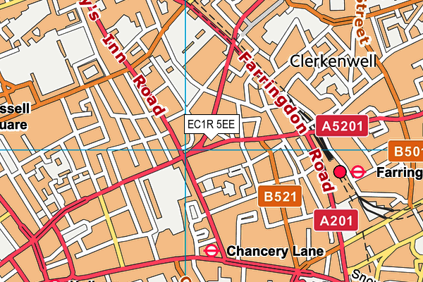 EC1R 5EE map - OS VectorMap District (Ordnance Survey)