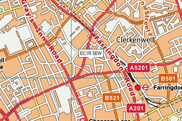 EC1R 5EW map - OS VectorMap District (Ordnance Survey)