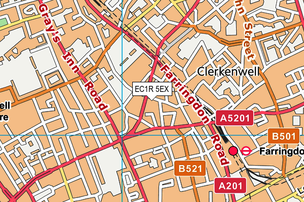 EC1R 5EX map - OS VectorMap District (Ordnance Survey)