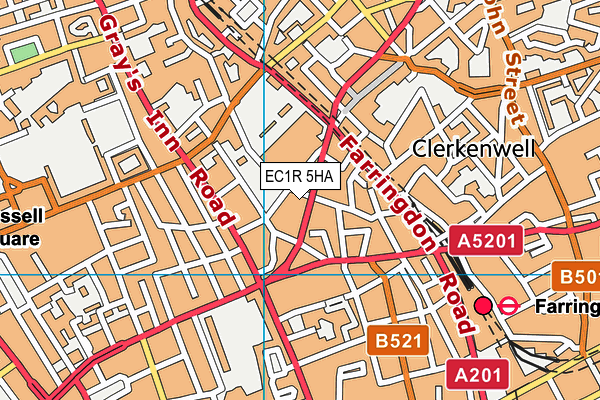 EC1R 5HA map - OS VectorMap District (Ordnance Survey)