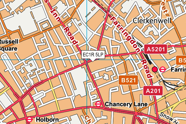 EC1R 5LP map - OS VectorMap District (Ordnance Survey)