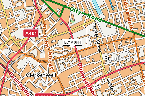 EC1V 0HH map - OS VectorMap District (Ordnance Survey)