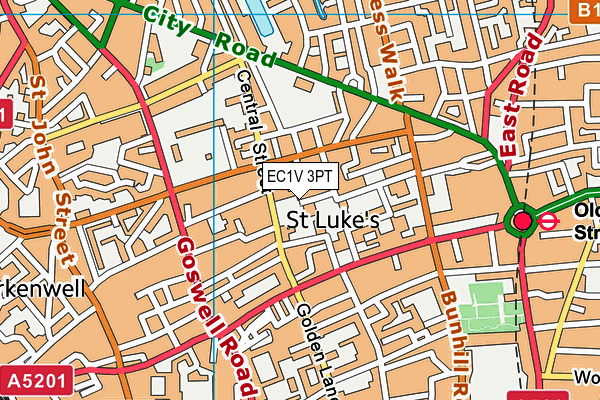 EC1V 3PT map - OS VectorMap District (Ordnance Survey)