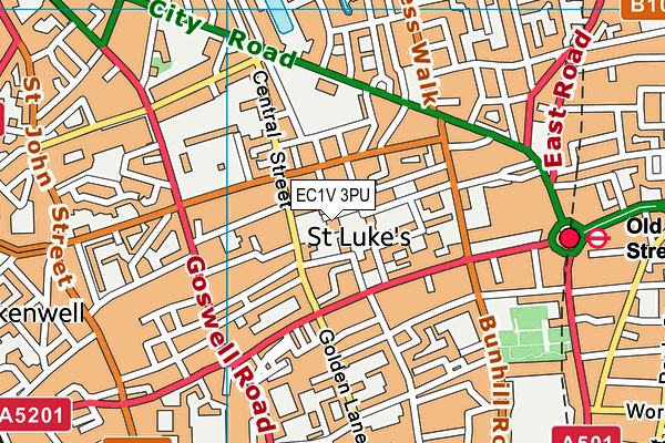 EC1V 3PU map - OS VectorMap District (Ordnance Survey)