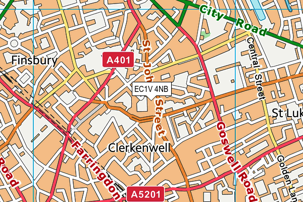 EC1V 4NB map - OS VectorMap District (Ordnance Survey)