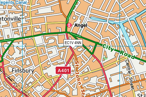 EC1V 4NN map - OS VectorMap District (Ordnance Survey)