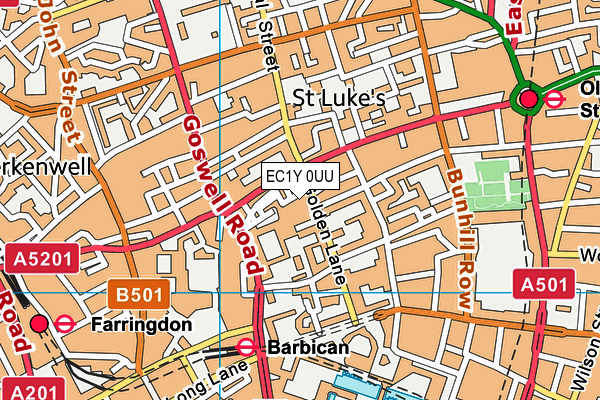 EC1Y 0UU map - OS VectorMap District (Ordnance Survey)